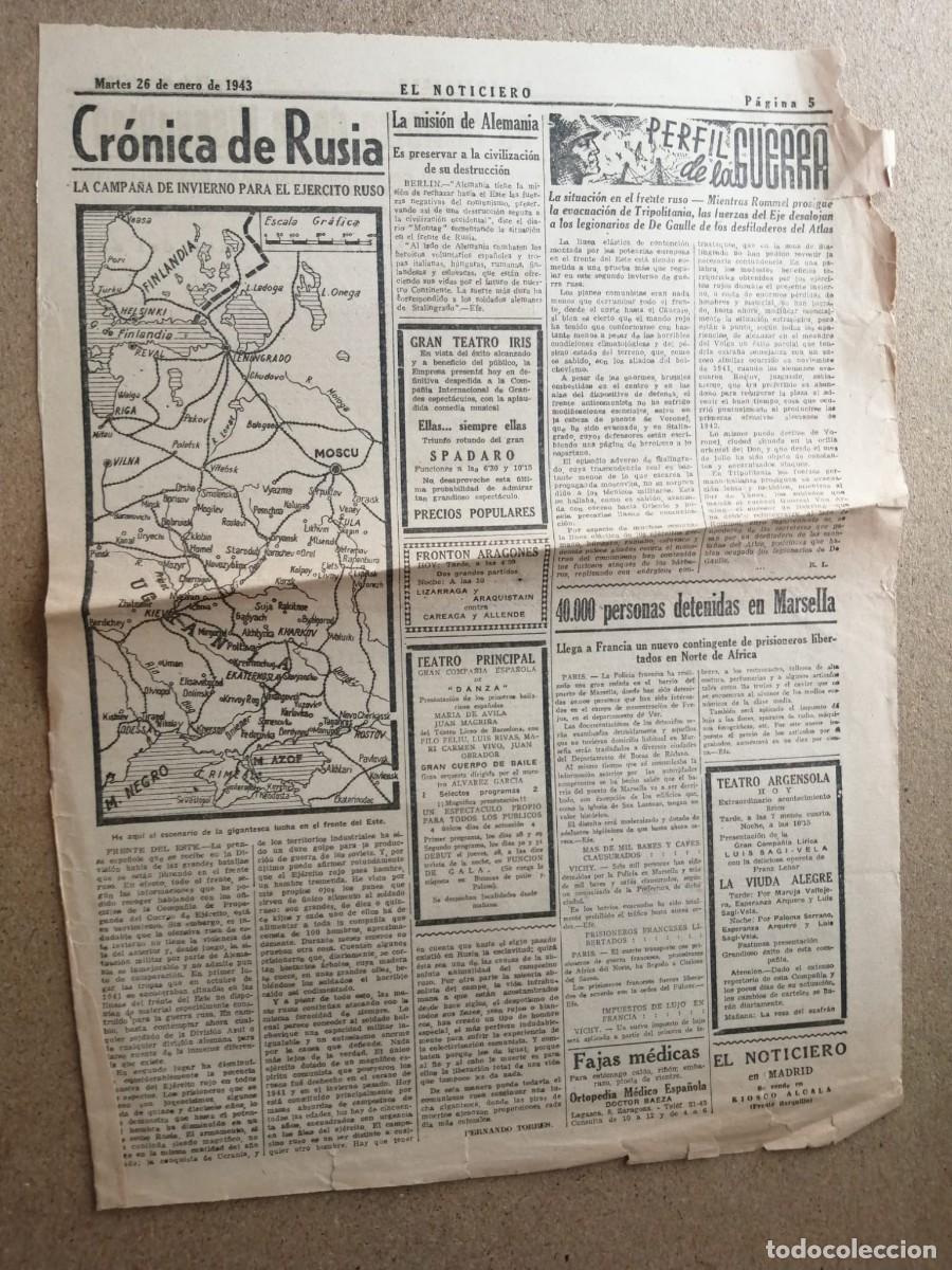Militaria: NOTICIA DE PRENSA. CRONICA DE RUSIA - LA MISION DE ALEMANIA - PERFIL DE LA GUERRA -... (1943)