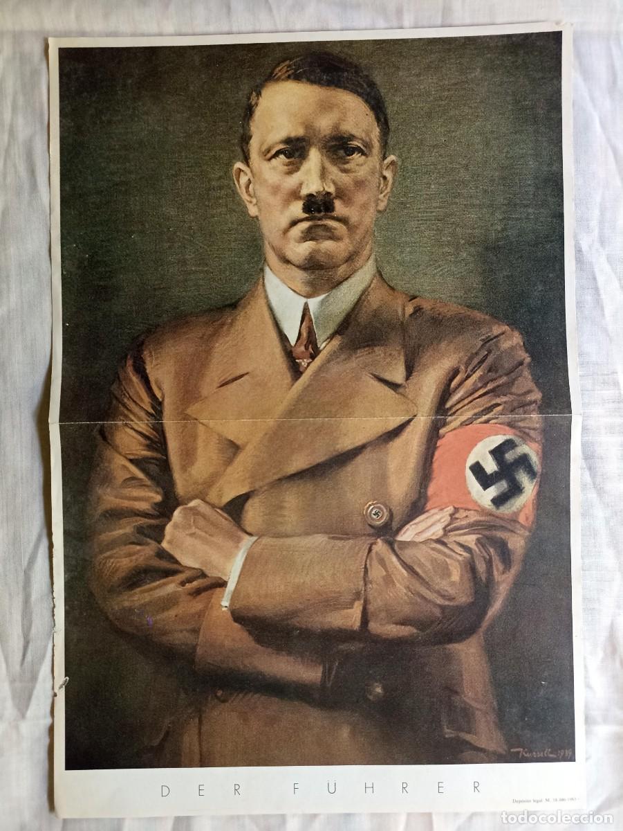 Militaria: L&aacute;mina, poster, pintura Adolf Hitler de Kursell (III Reich Hitler- Nazi- Alemania) WWII