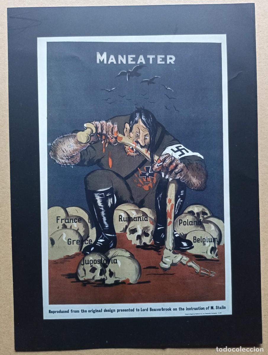 Militaria: Cartel Hitler, l&aacute;mina fotogr&aacute;fica (III Reich Hitler- Nazi- Alemania) WWII