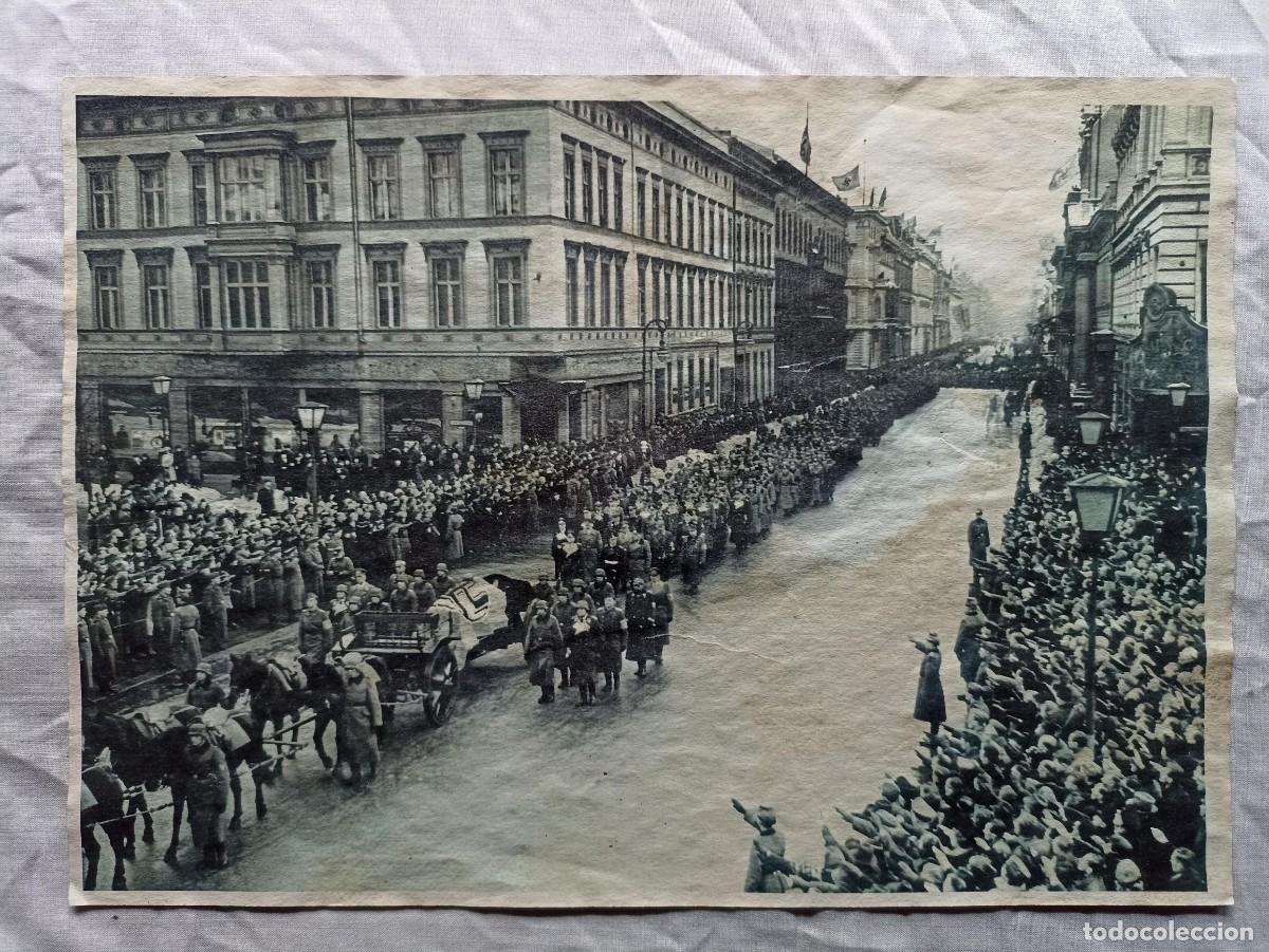 Militaria: Fotograf&iacute;a (fotocopia) vieja del entierro del General Erwin Rommel (III Reich Hitler- Nazi- Alemania
