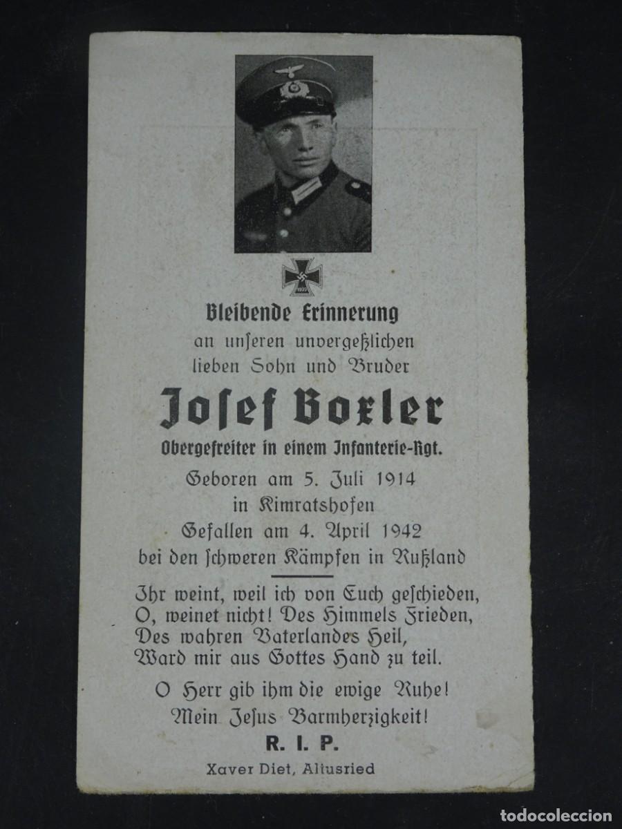 Militaria: ANTIGUA ESQUELA SOLDADO ALEM&Aacute;N NAZI, VER FOTOS