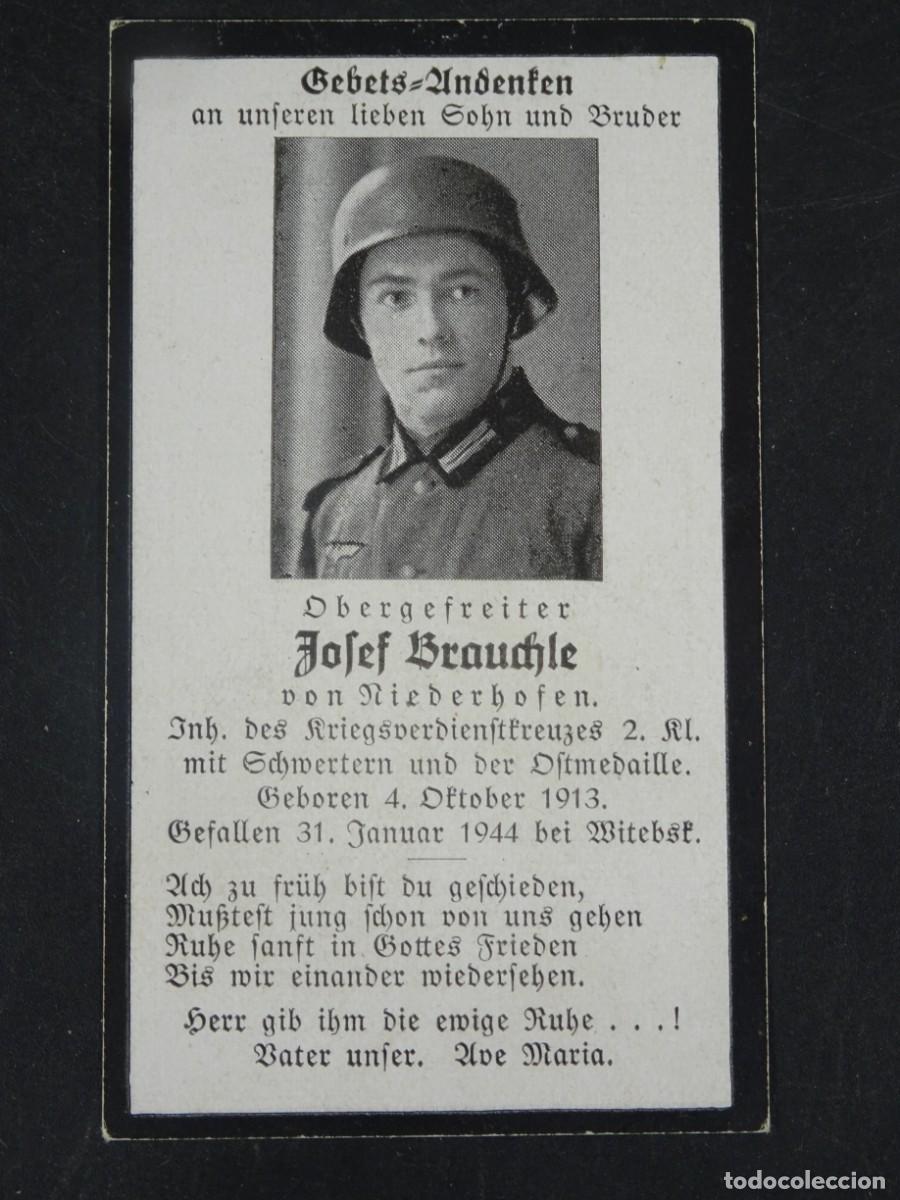 Militaria: ANTIGUA ESQUELA SOLDADO ALEM&Aacute;N NAZI, VER FOTOS