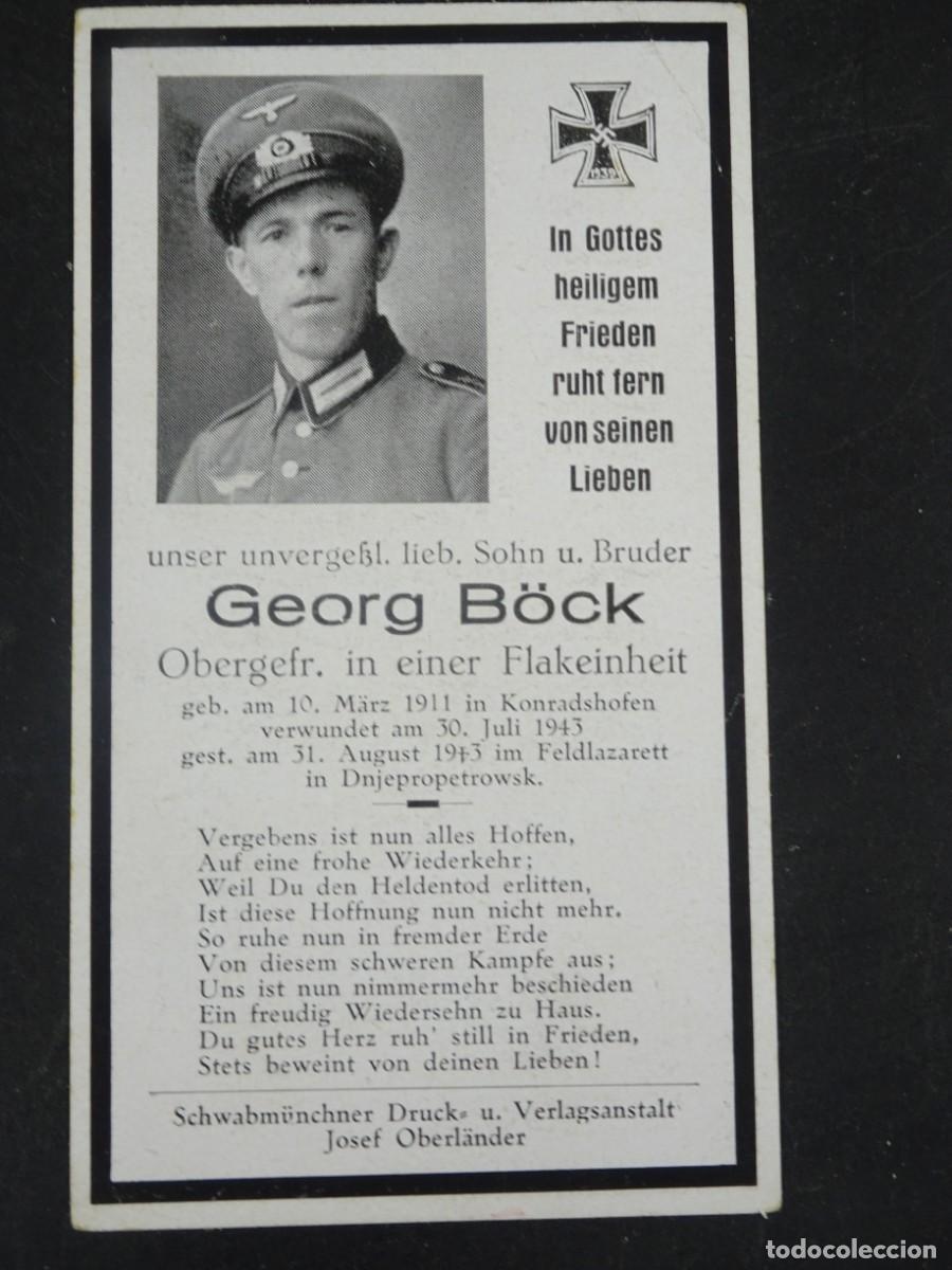 Militaria: ANTIGUA ESQUELA SOLDADO ALEM&Aacute;N NAZI, VER FOTOS