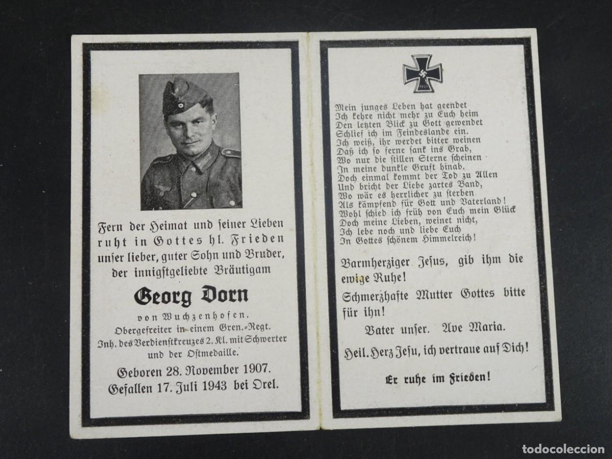 Militaria: ANTIGUA ESQUELA DOBLE, SOLDADO ALEM&Aacute;N NAZI, VER FOTOS