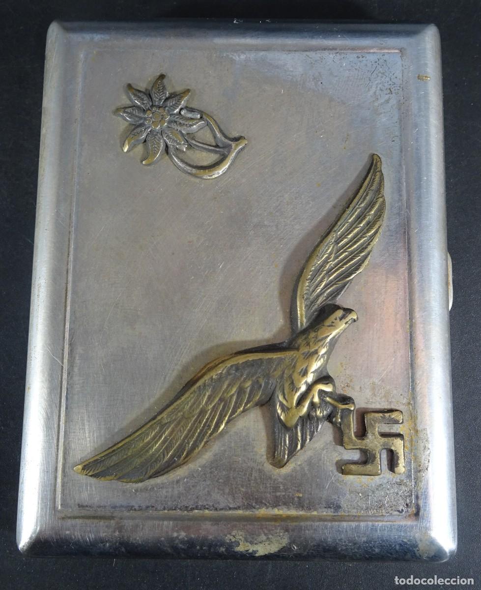 Militaria: ANTIGUA PITILLERA MET&Aacute;LICA, NAZIS, ESV&Aacute;STICA, SWASTIKA, SEGUNDA GUERRA MUNDIAL, VER FOTOS