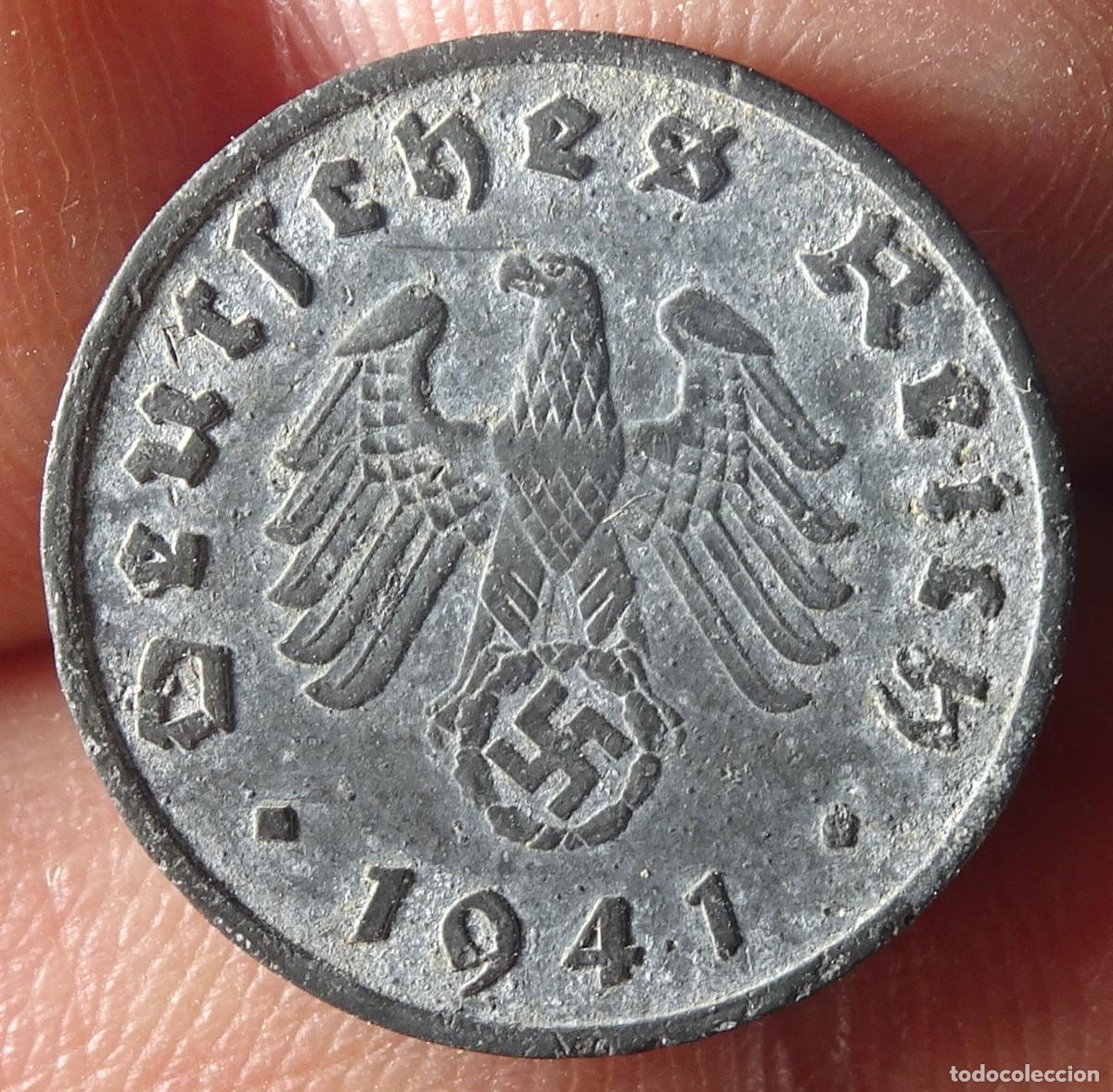 Militaria: ANTIGUA MONEDA 1 REICHSPFENNIG 1941, NAZI, ESV&Aacute;STICA, SWASTIKA, II GUERRA MUNDIAL, VER FOTOS