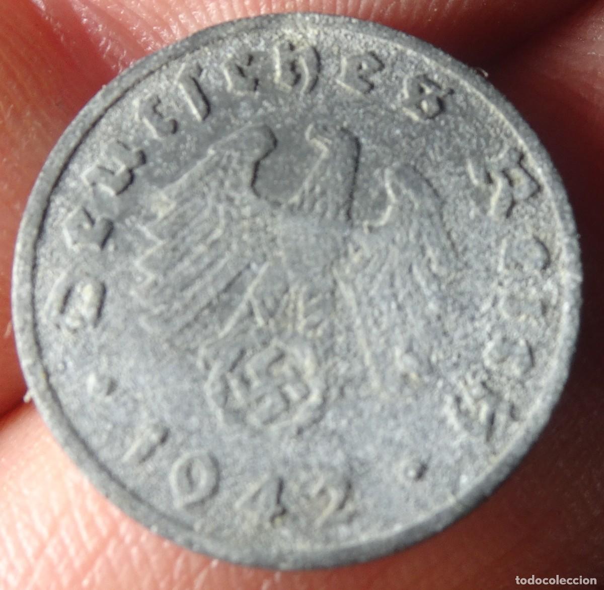 Militaria: ANTIGUA MONEDA 1 REICHSPFENNIG 1942, NAZI, ESV&Aacute;STICA, SWASTIKA, II GUERRA MUNDIAL, VER FOTOS