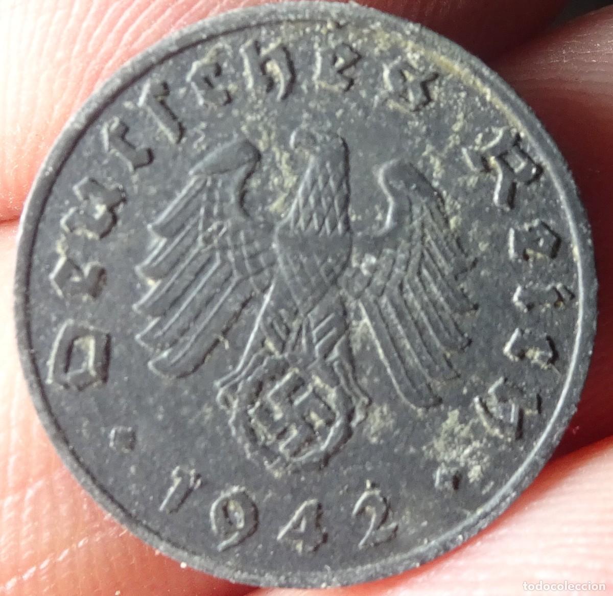 Militaria: ANTIGUA MONEDA 1 REICHSPFENNIG 1942, NAZI, ESV&Aacute;STICA, SWASTIKA, II GUERRA MUNDIAL, VER FOTOS