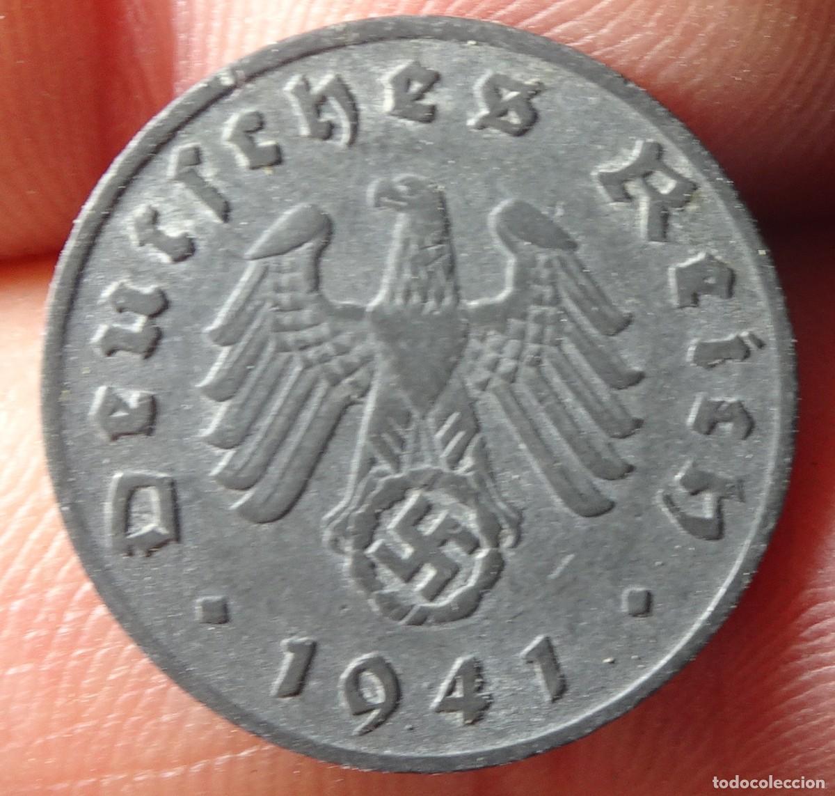 Militaria: ANTIGUA MONEDA 1 REICHSPFENNIG 1941, NAZI, ESV&Aacute;STICA, SWASTIKA, II GUERRA MUNDIAL, VER FOTOS