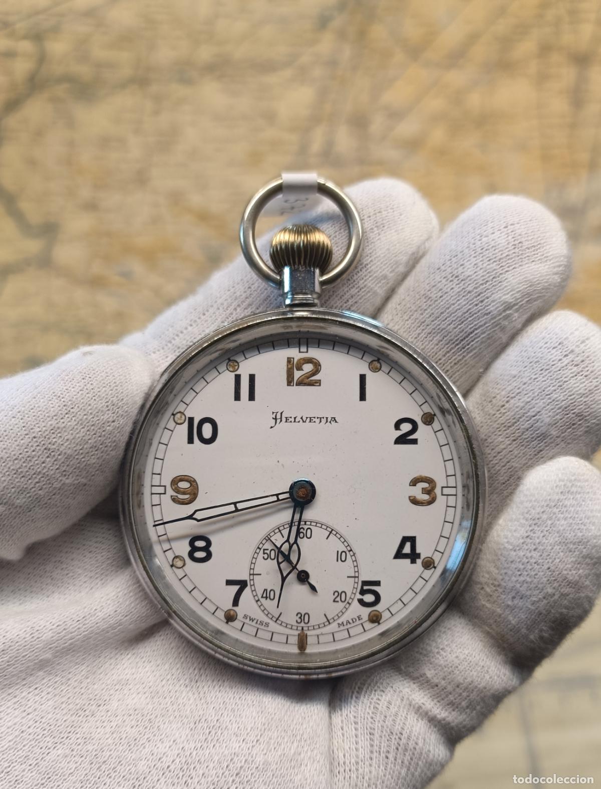 Militaria: RELOJ BOLSILLO II GUERRA MUNDIAL, CON MARCAS DE ACEPTACI&Oacute;N