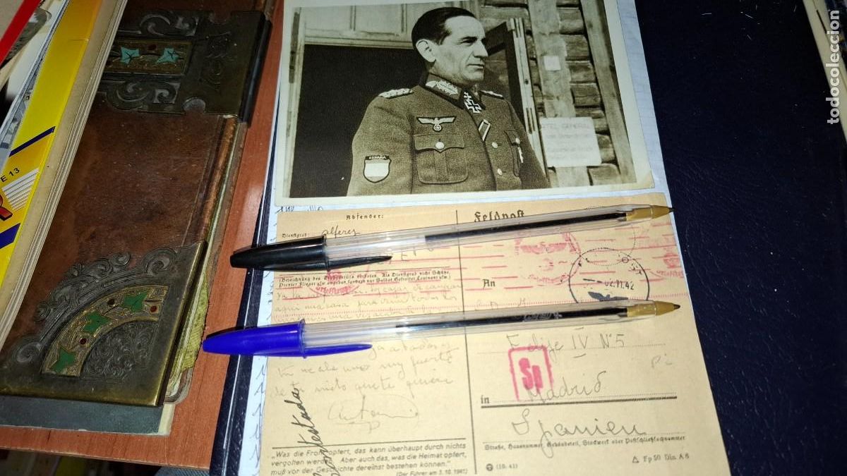 Militaria: Postal mu&ntilde;oz grandes, tarjeta feldp, division azul, frente rusia 1942