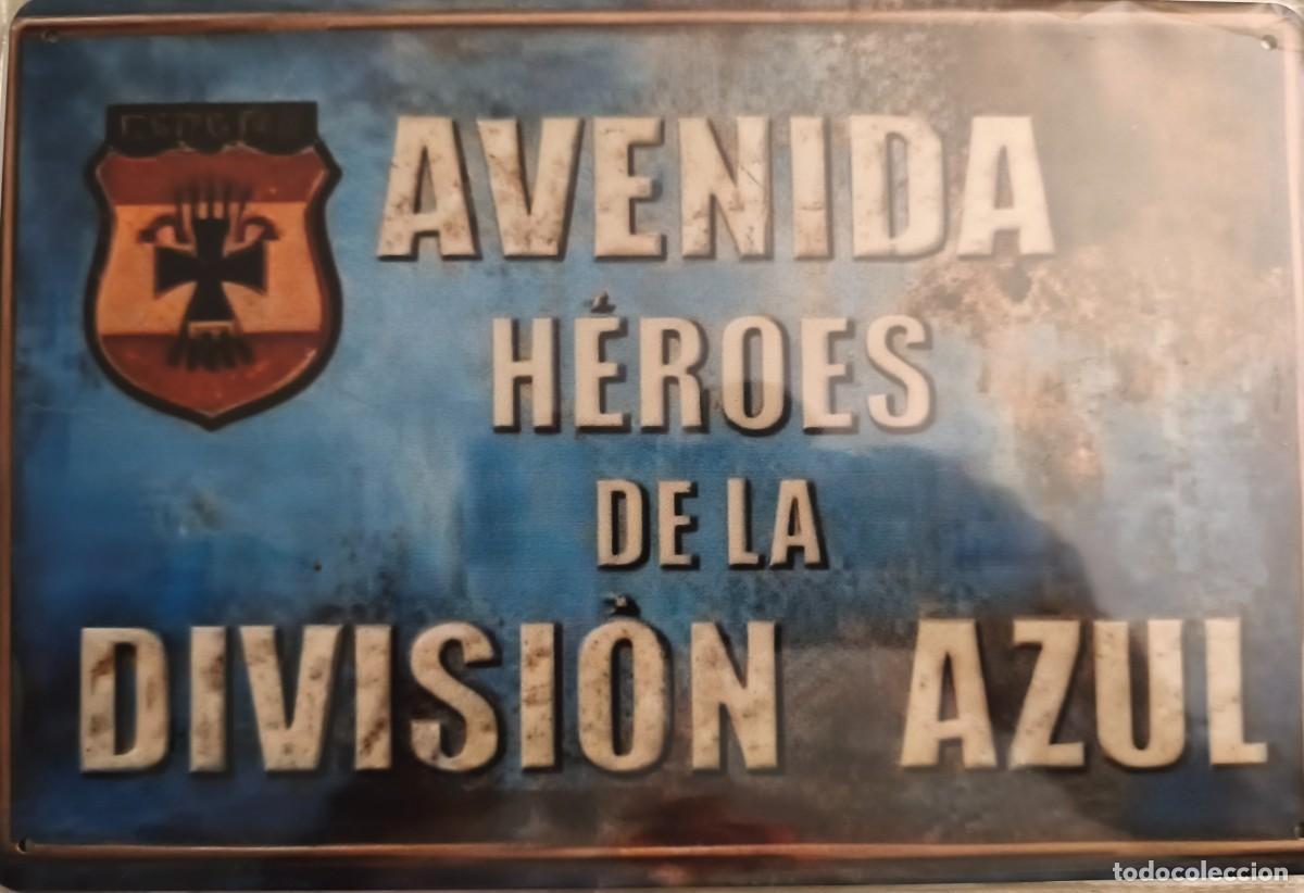 Militaria: Placa conmemorativa de la divisi&oacute;n azul 30x20 (Reproducci&oacute;n)