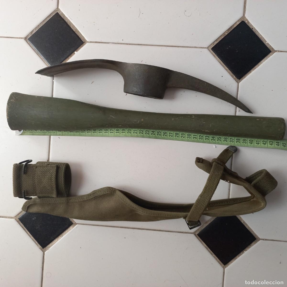 Militaria: Ej&eacute;rcito EEUU US army pico espinilla con funda de transporte WW2 1944