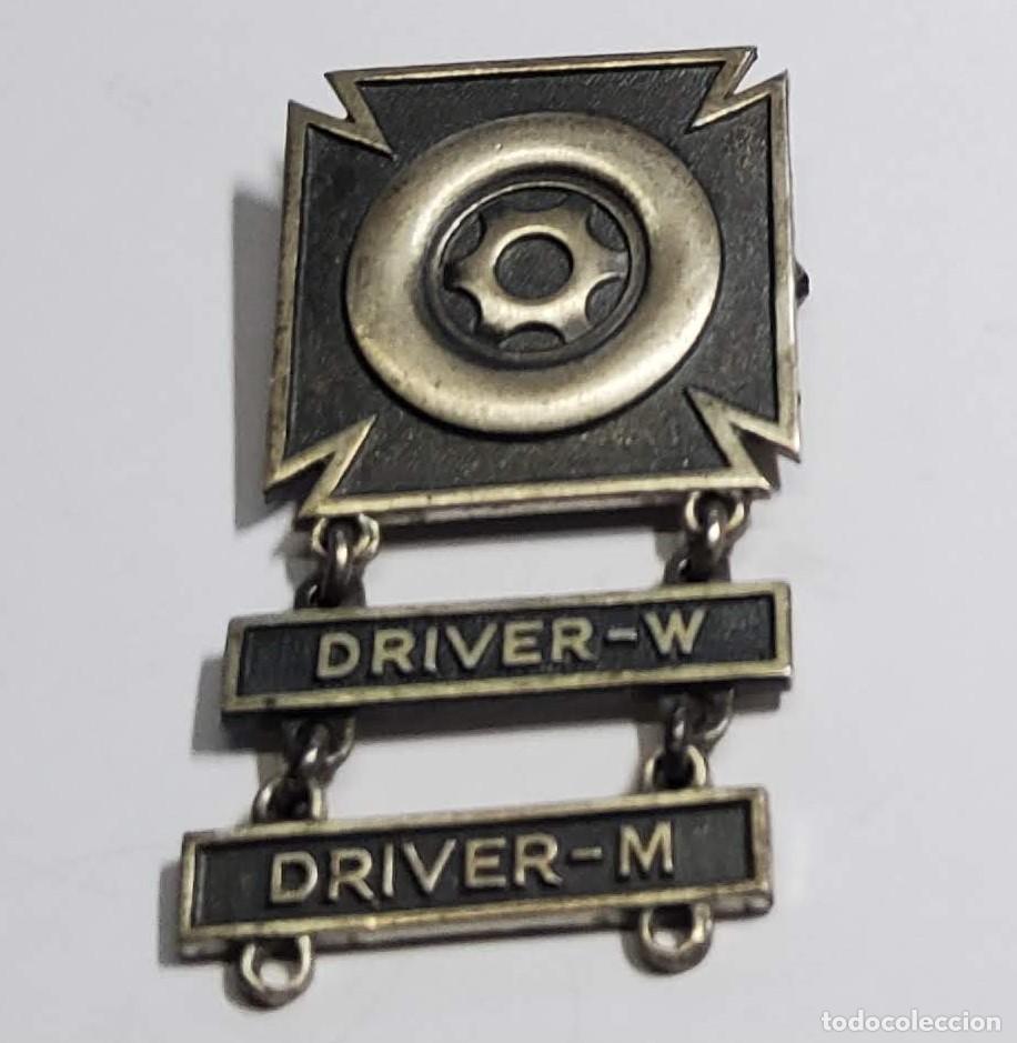Militaria: INSIGNIA PLATA.EXPERTO CONDUCTOR DE VEHICULOS Y MOTOS del EJERCITO U.S.A. 2&ordf; GUERRA MUNDIAL.