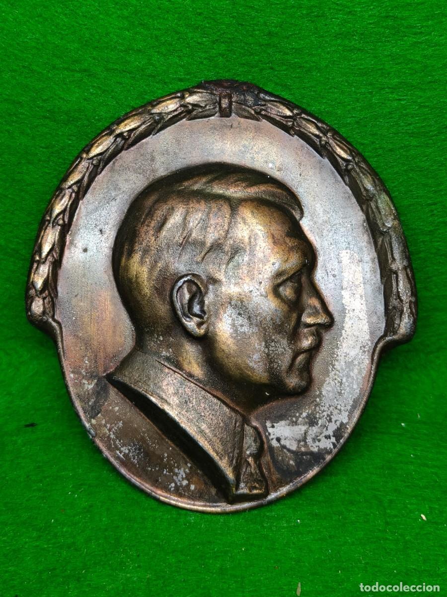 Militaria: placa patri&oacute;tica de Adolfo Hitler