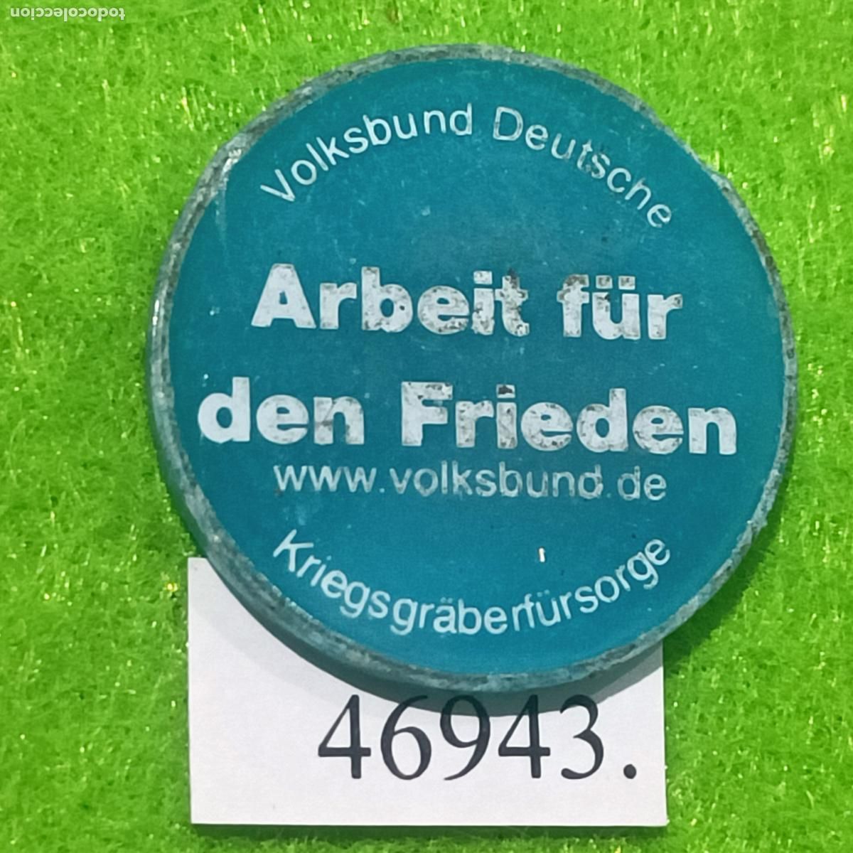 Militaria: ficha Alemania, Volksbund Deutsche Kriegsgr&auml;berf&uuml;rsorge, Cuidado de Tumbas de Guerra, token, jet&oacute;n