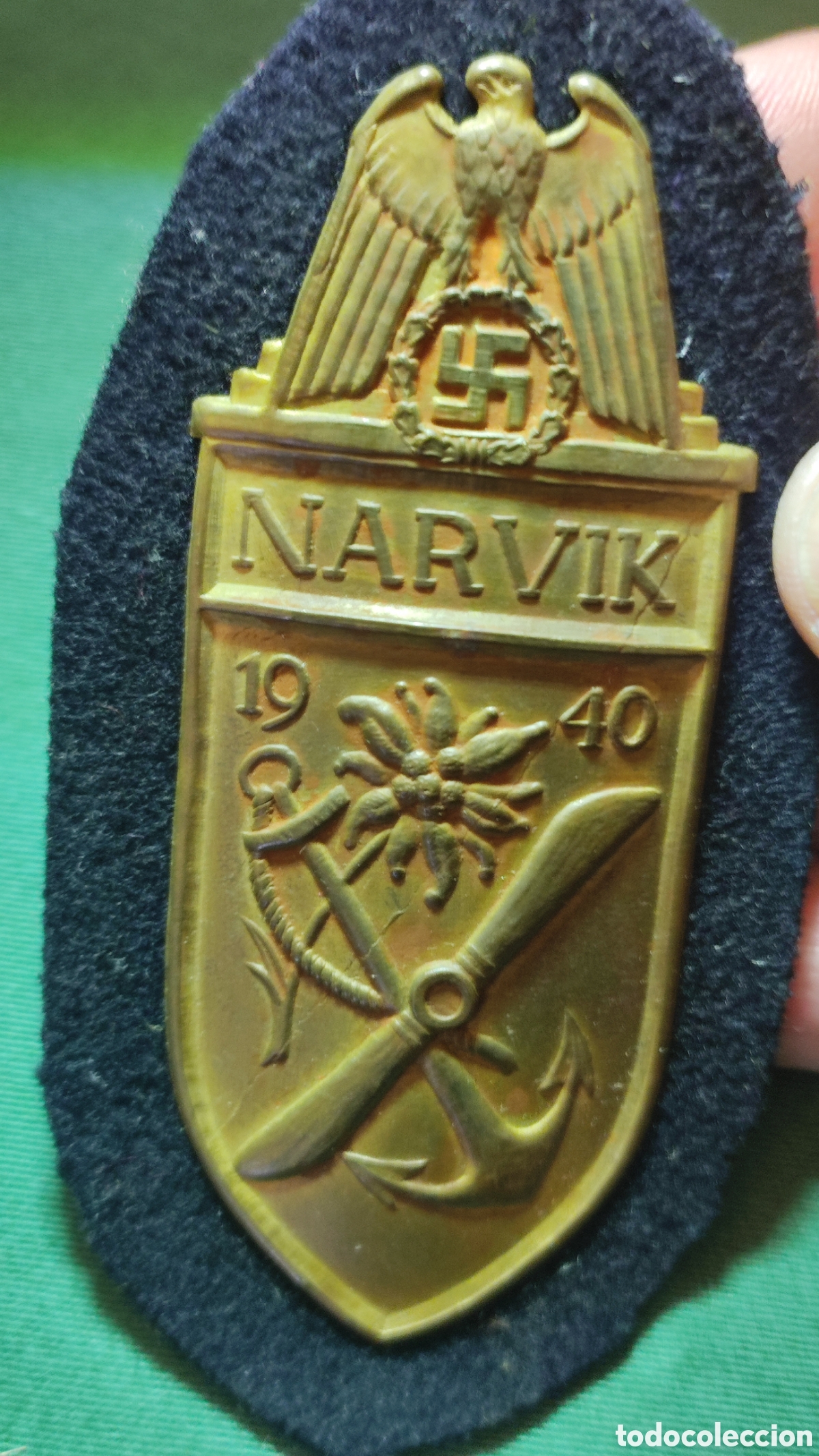 Militaria: Escudo NARVIK ww2 original