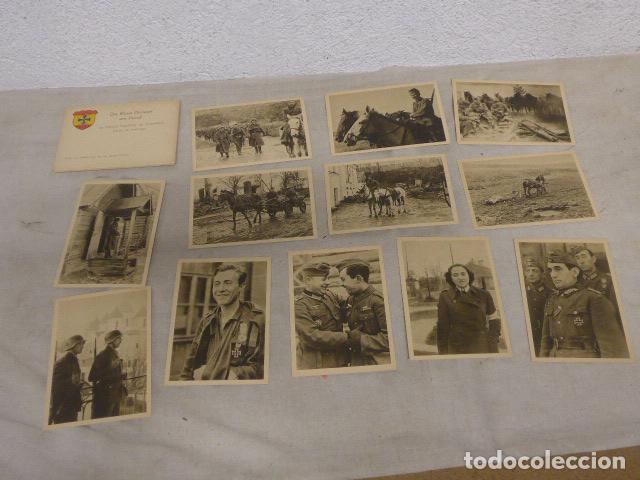 Militaria: Antigua coleccion completa de 12 postales de Division azul espa&ntilde;ola de voluntarios frente al enemigo