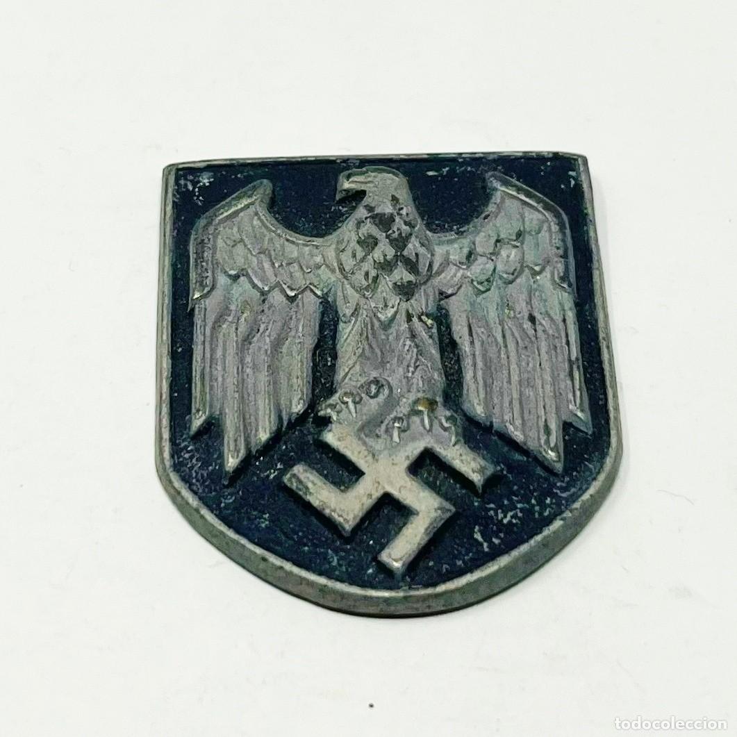 Militaria: Escudo Heer para Salacot Tropical (Tropenhelm) DAK Afrika Korps WWII &ndash; Original Alemania 2&ordf; Guerra M