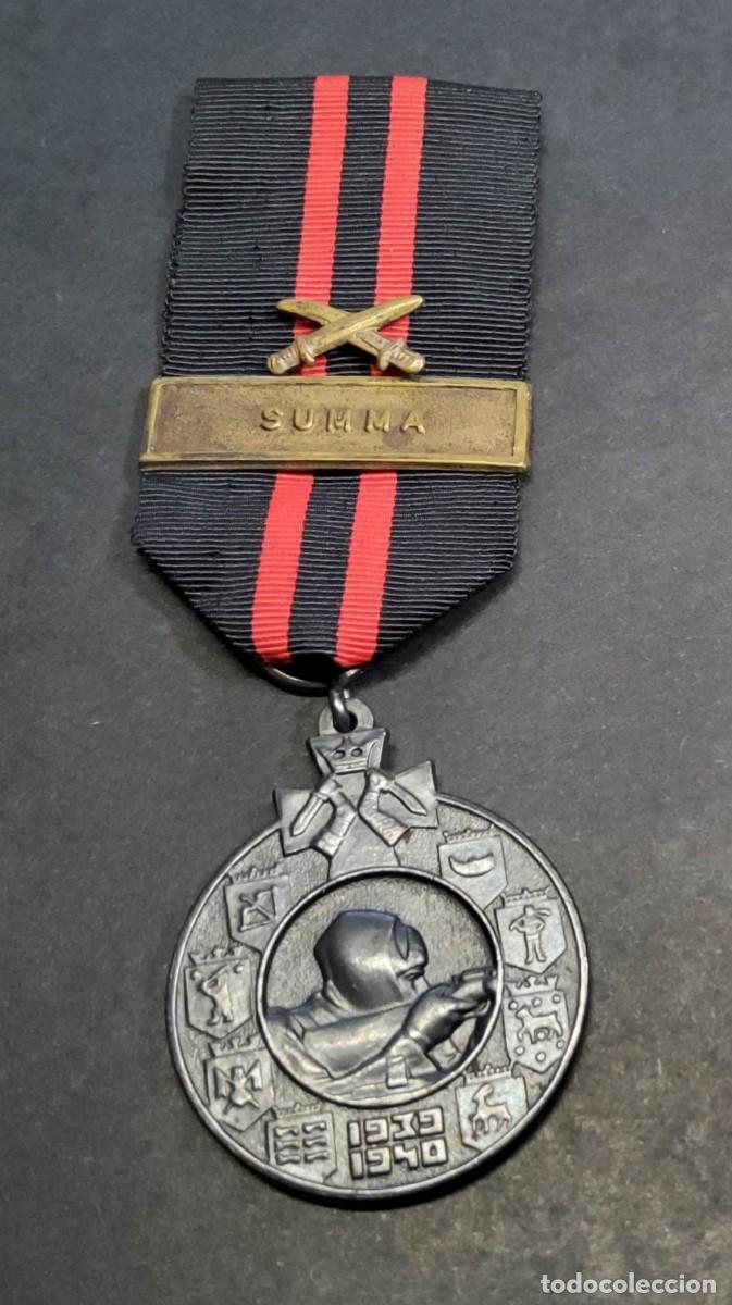 Militaria: MEDALLA FINLANDIA.GUERRA INVIERNO 1939-40 CON RUSIA.BATALLA DE SUMMA CON ESPADAS.2&ordf; GUERRA MUNDIAL