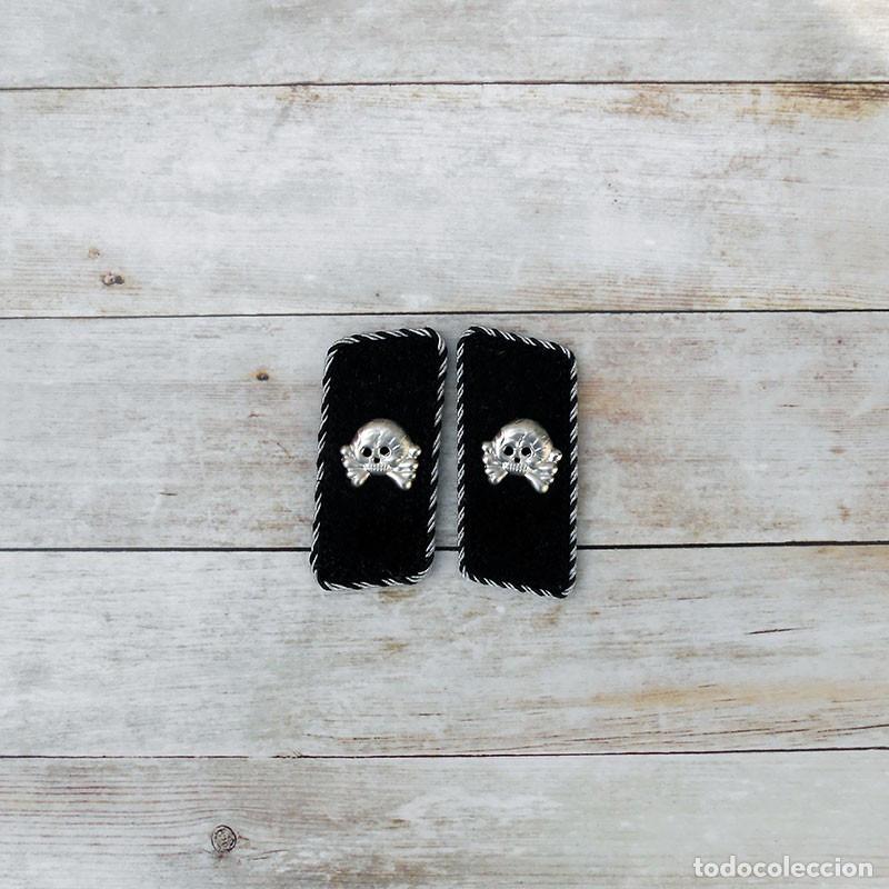 Militaria: Parches de cuello Panzer Totenkopf