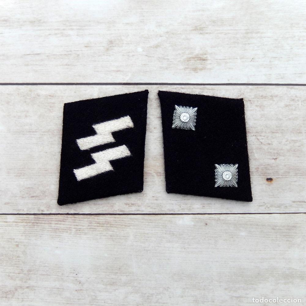 Militaria: Parches de cuello SS Oberscharf&uuml;hrer