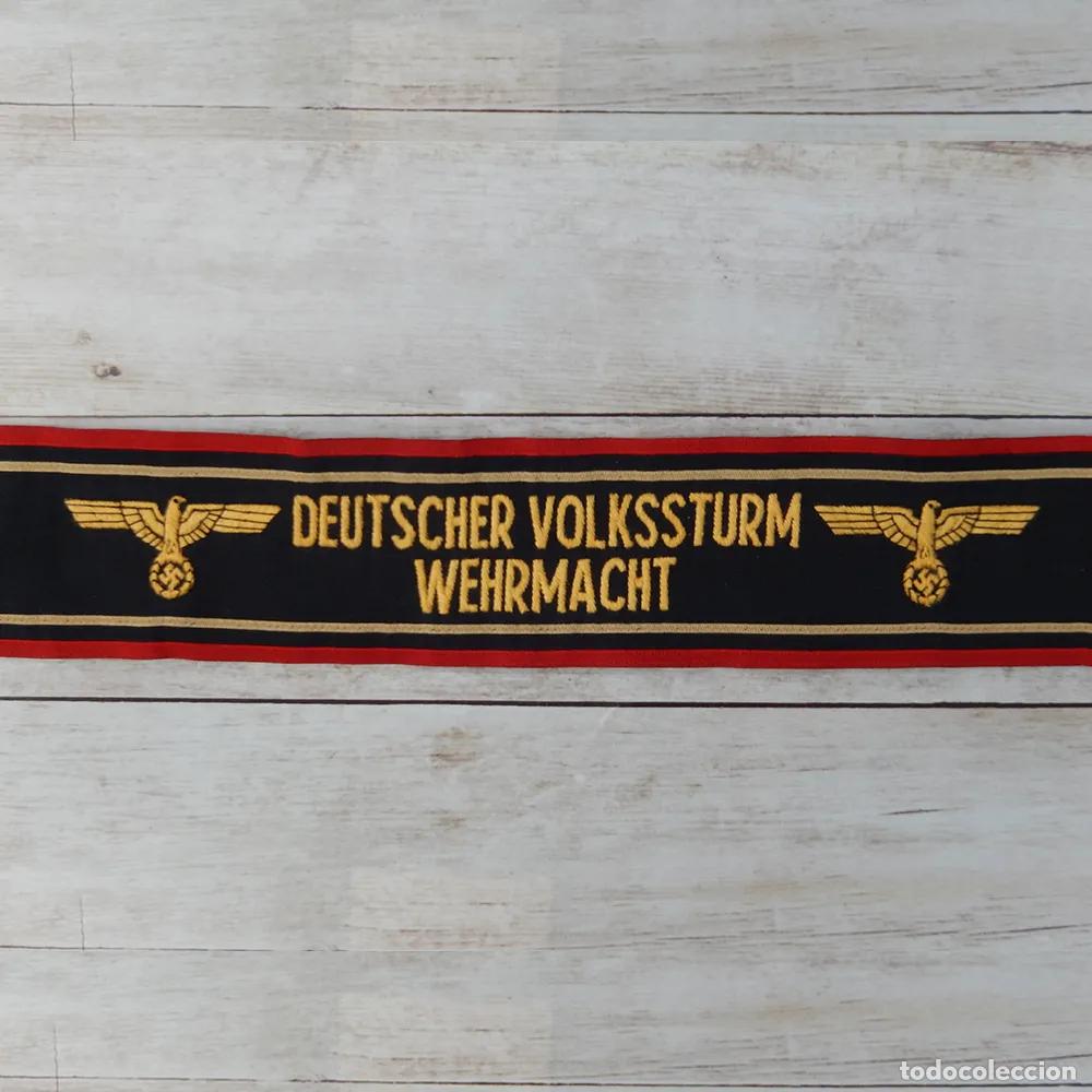 Militaria: Bocamanga Deutscher Volkssturm oficiales hecha a mano