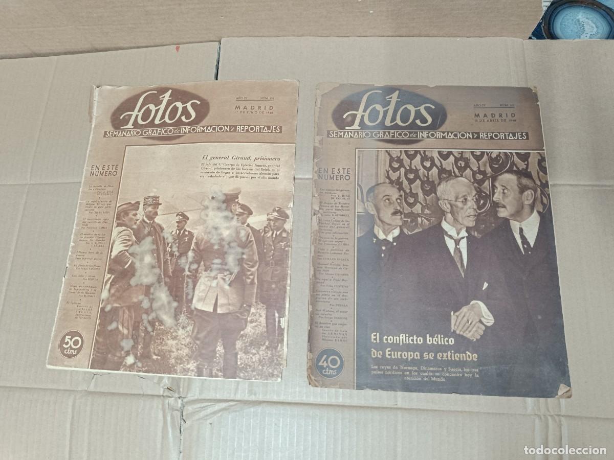 Militaria: LOTE 2 ANTIGUAS REVISTAS FOTOS, ABRIL Y JUNIO 1940, FALANGE, SEGUNDA GUERRA MUNDIAL -P19