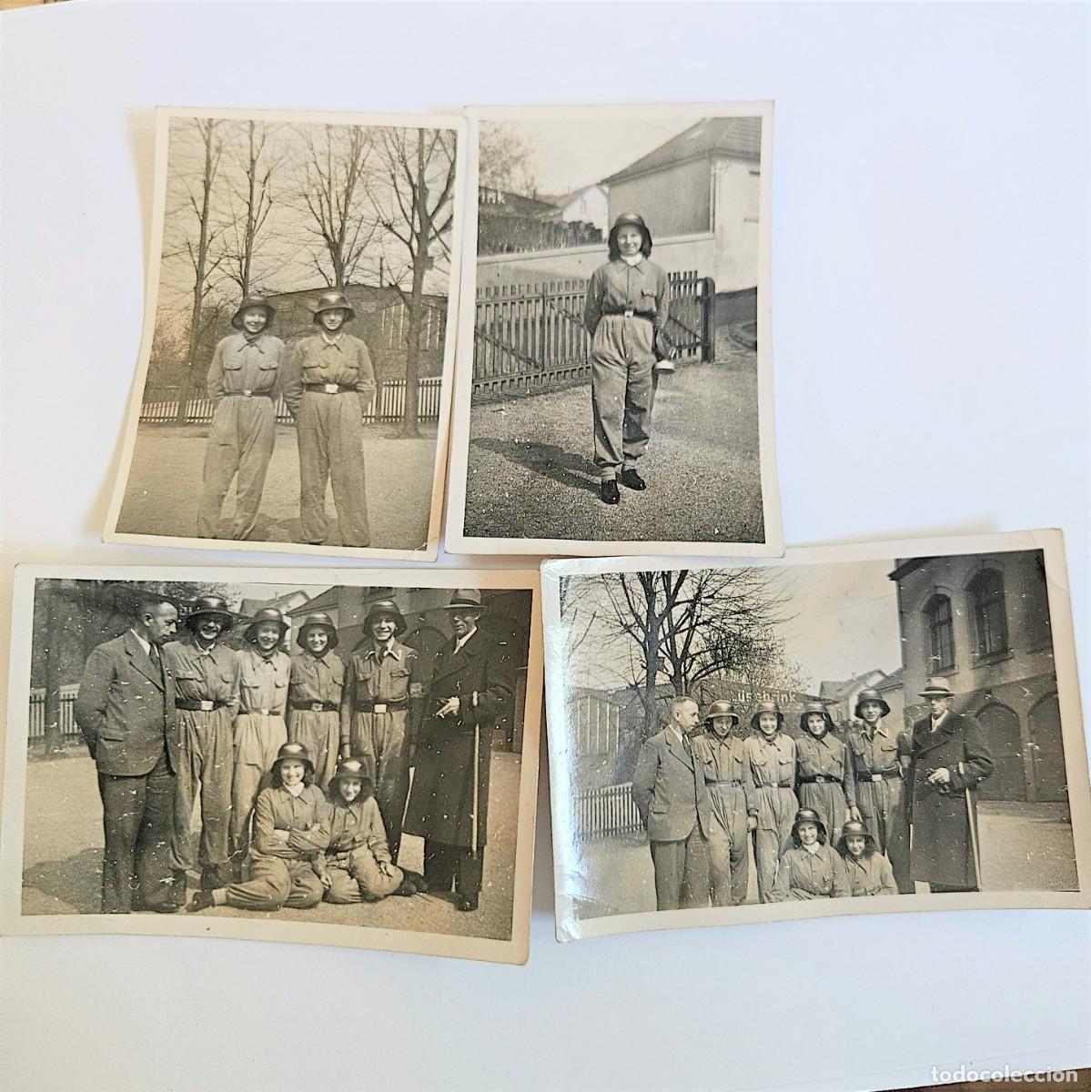 Militaria: Wehrmacht Luftschutz. Lote de cuatro fotos. 1939 - 1945