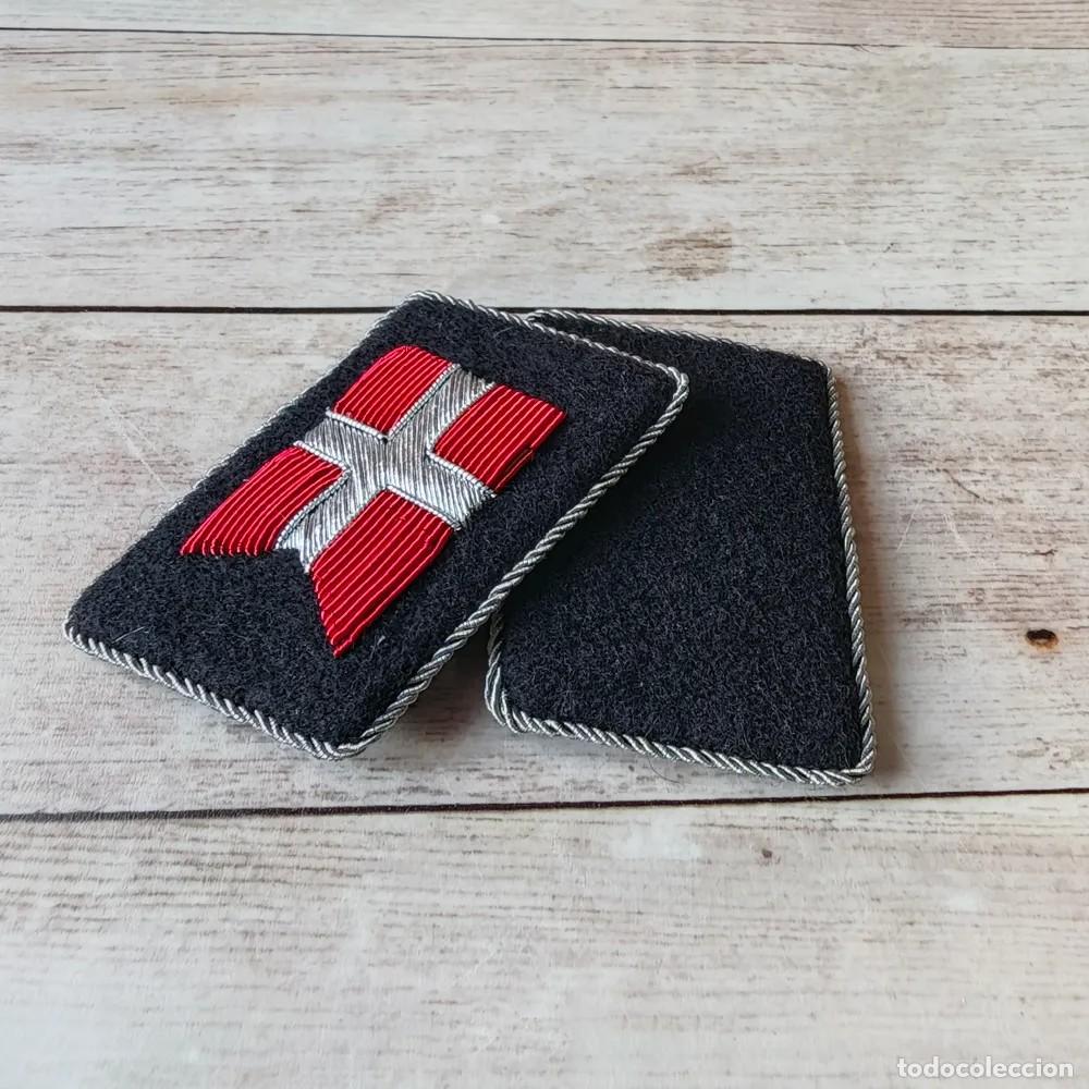 Military Antiques: Parches de cuello oficiales SS Freikorps Danmark