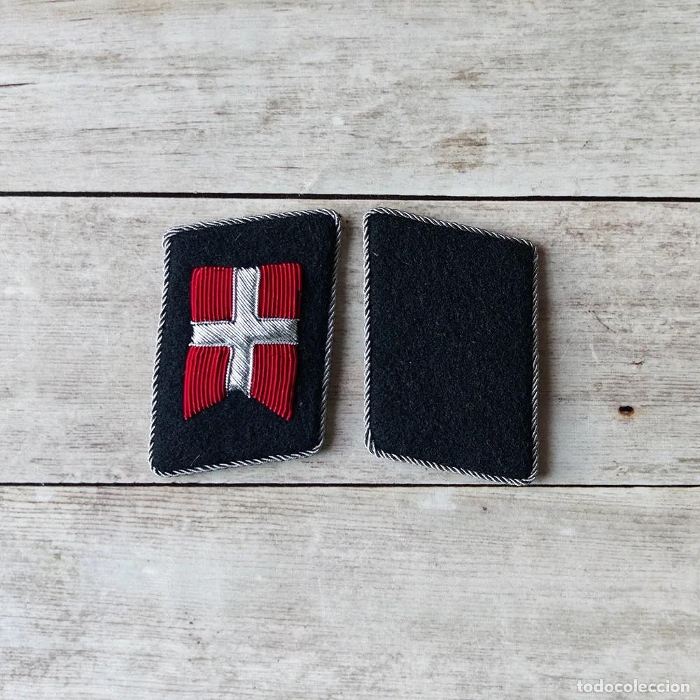 Militaria: Parches de cuello oficiales SS Freikorps Danmark