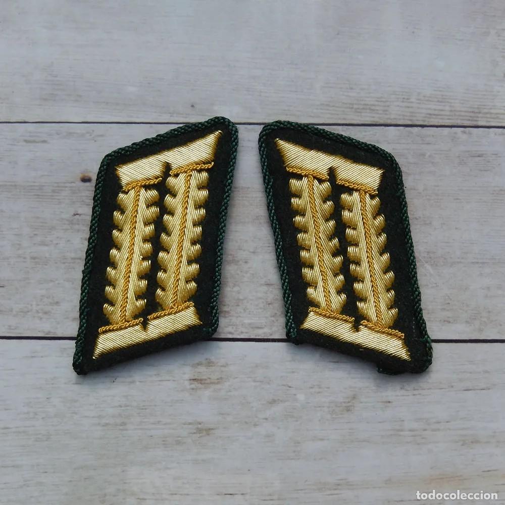 Military Antiques: Parches de cuello oficiales fuerzas armadas Wehrmachtbeamte Hoeherer Dienst