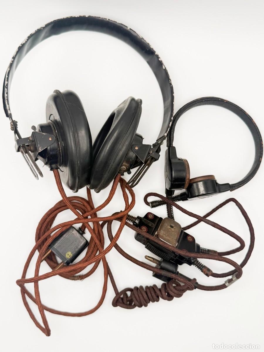 Militaria: Auriculares de la WH.Dfh.f. Modelo B de 1944 con Micr&oacute;fono de Garganta Modelo B para Blindados