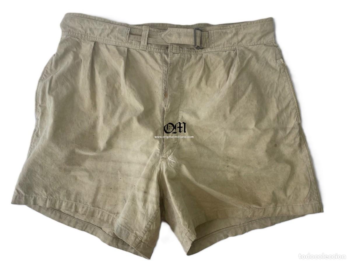 Militaria: Pantalones Cortos Tropicales para la Luftwaffe Marcado con Tama&ntilde;o y Fabricante