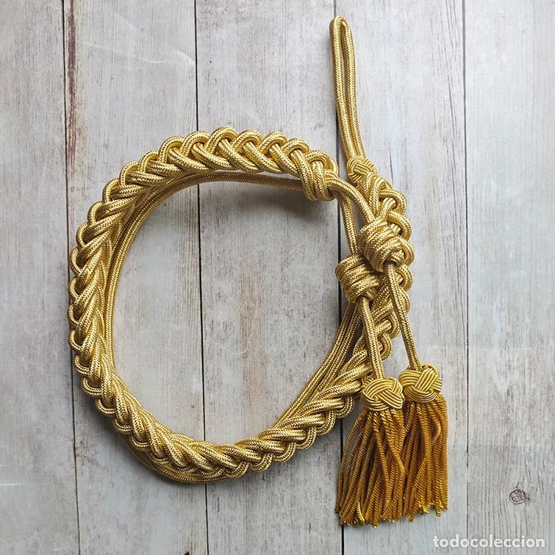 Militaria: Aiguillette ceremonial de oro hecha a mano