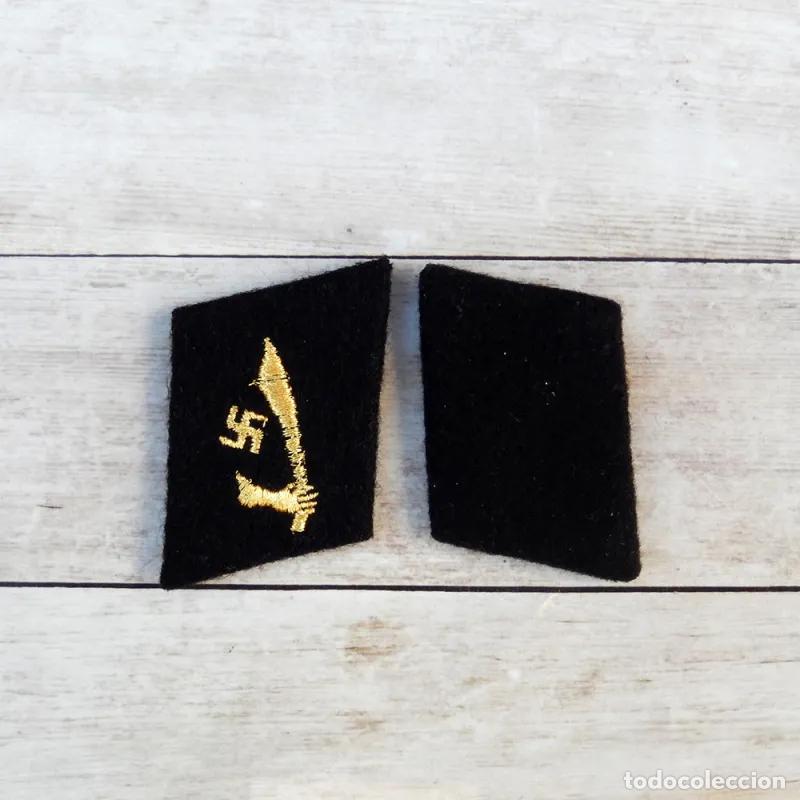 Militaria: Parches de cuello SS Handschar oficiales infanter&iacute;a monta&ntilde;era