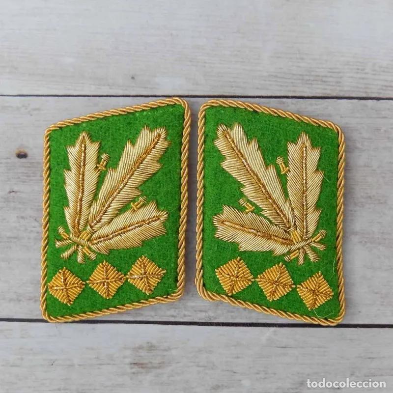 Militaria: Parches de cuello Ordnungspolizei Generaloberst polic&iacute;a
