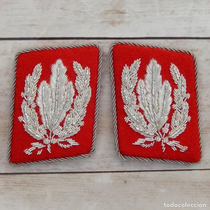 Militaria: Parches de cuello NSKK Korpsf&uuml;hrer l&iacute;der de cuerpo