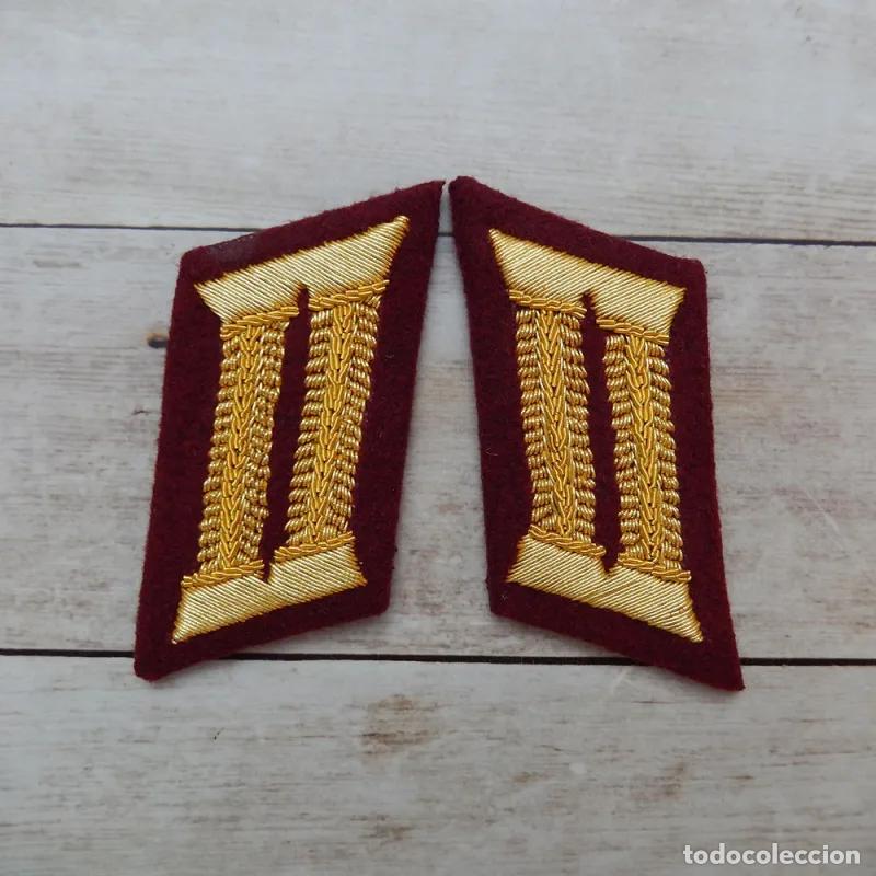 Militaria: Parches de cuello Wehrmacht Heer cuartel general del estado mayor