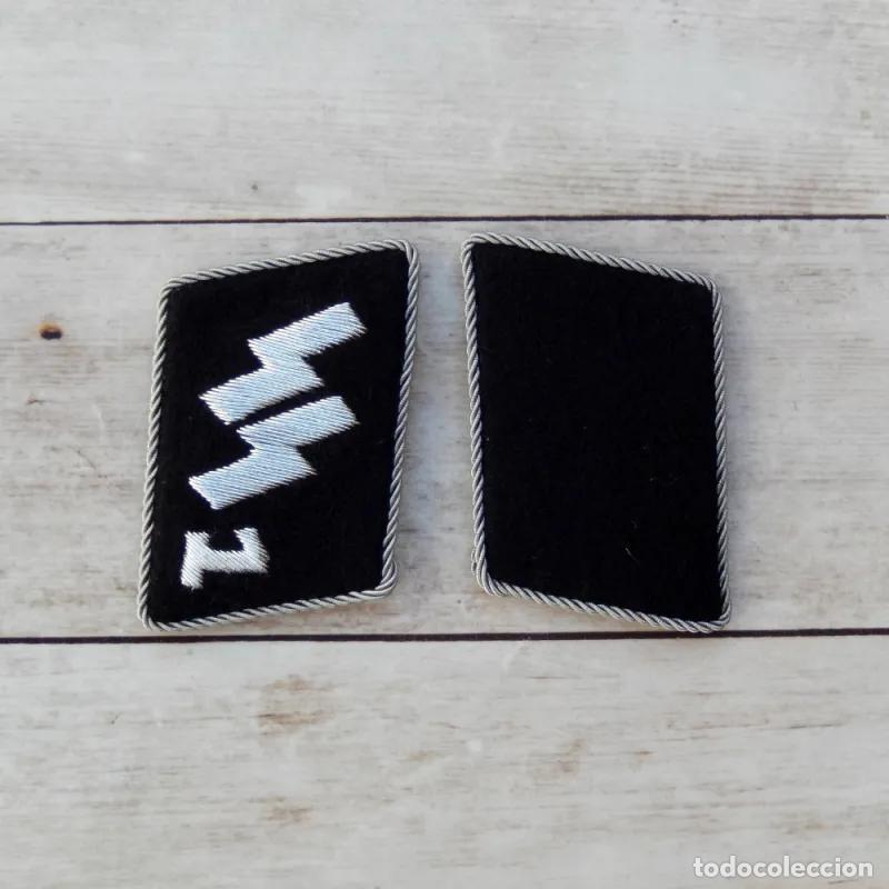 Militaria: Parches de cuello oficiales 1a Deutschland SS-VT Verf&uuml;gungstruppe