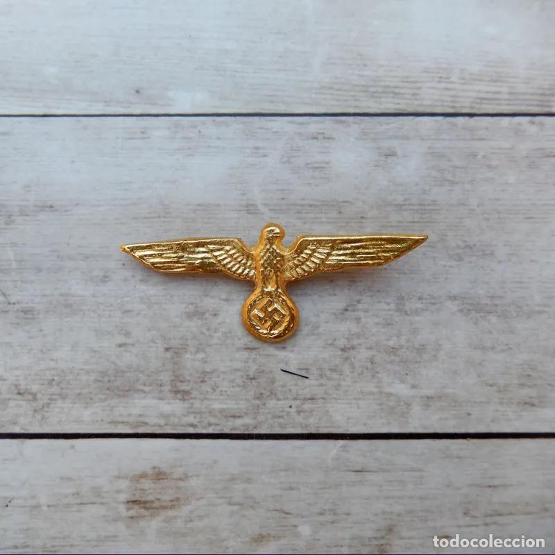 Militaria: &Aacute;guila de gorra met&aacute;lica de oro Parteiadler l&iacute;der pol&iacute;tico del NSDAP