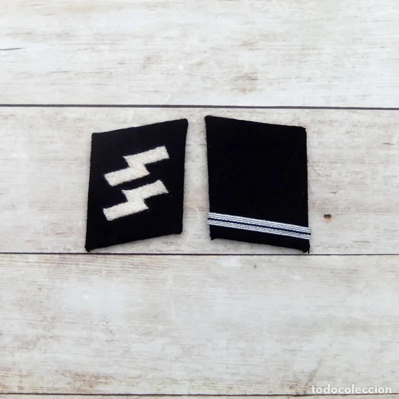 Militaria: Parches de cuello SS Sturmmann