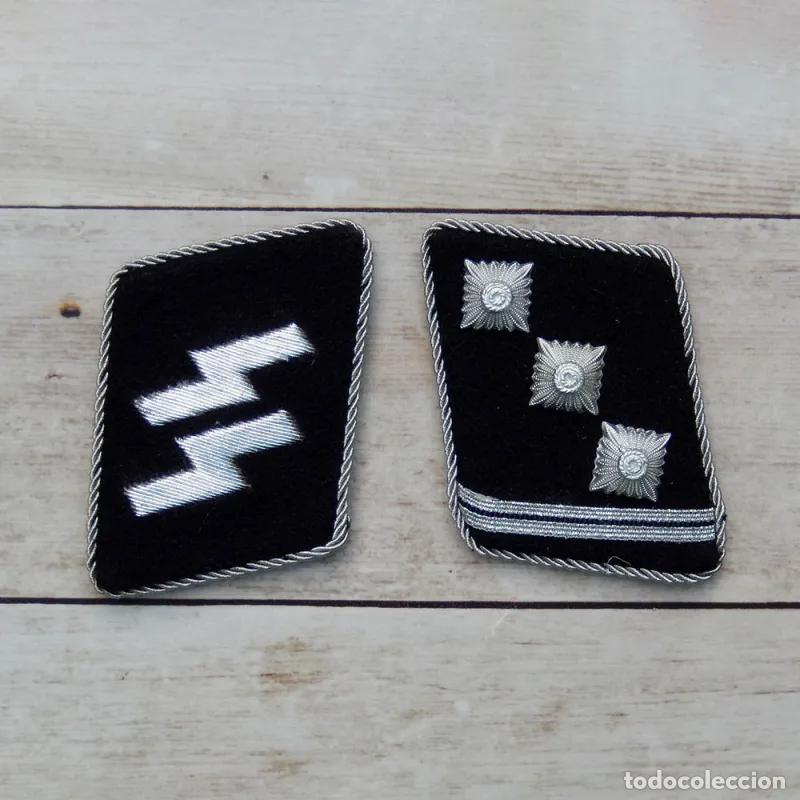 Militaria: Parches de cuello SS Obersturmf&uuml;hrer