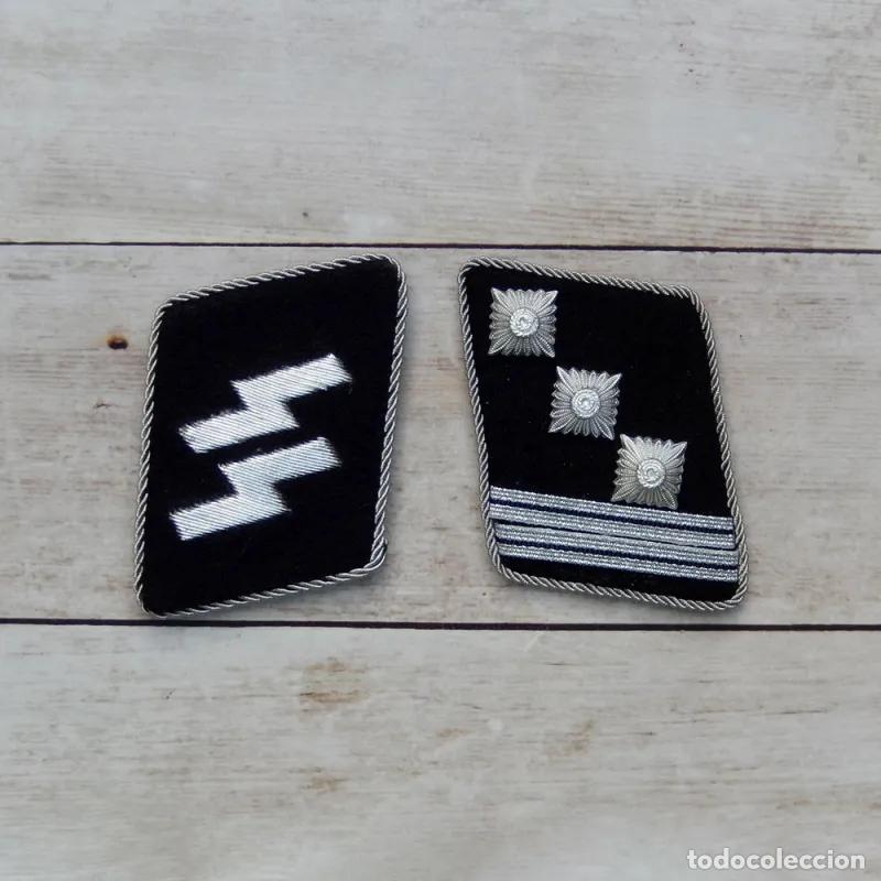Militaria: Parches de cuello SS Hauptsturmf&uuml;hrer