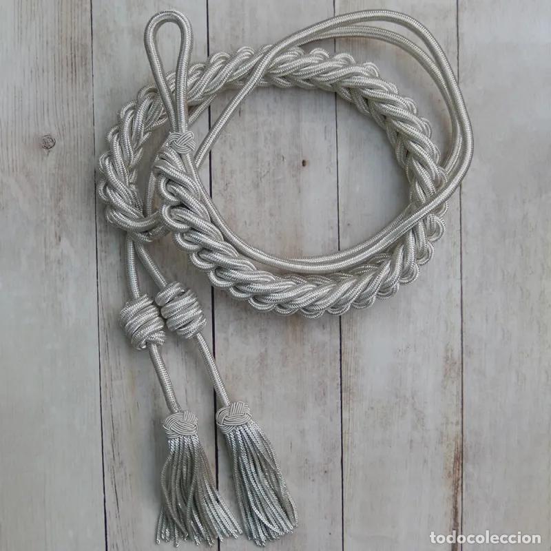Militaria: Aiguillette ceremonial de plata hecha a mano