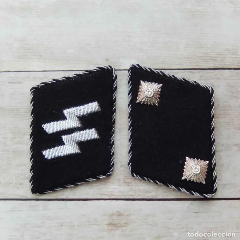 Militaria: Parches de cuello SS Allgemeine Oberscharf&uuml;hrer