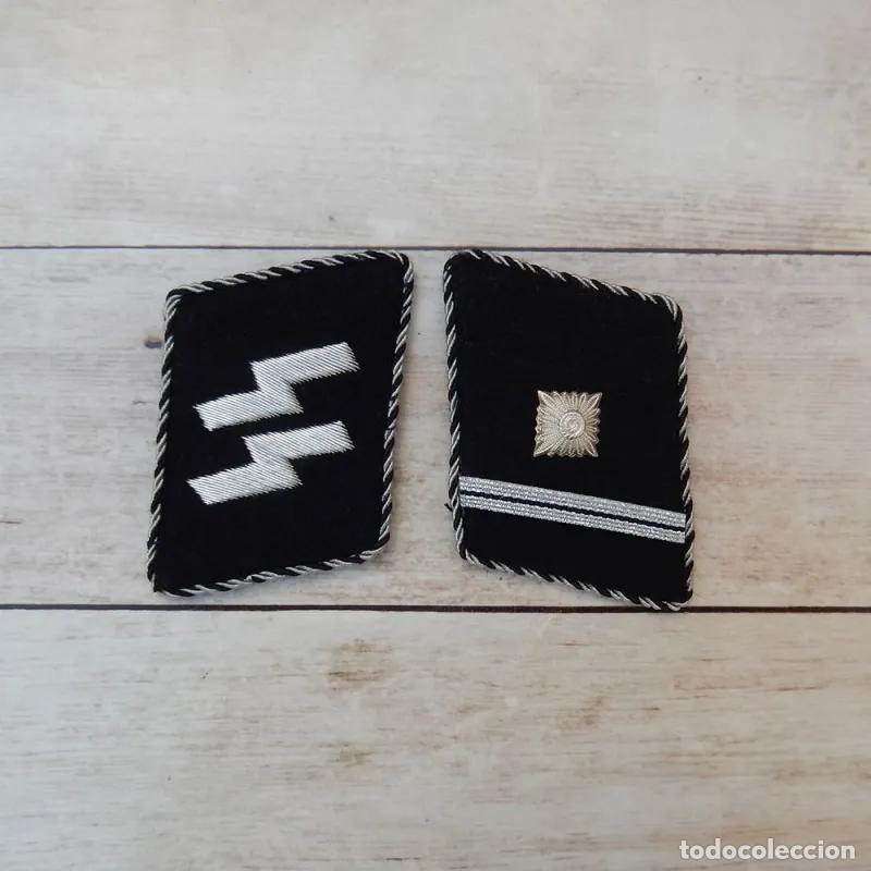 Militaria: Parches de cuello SS Allgemeine Scharf&uuml;hrer