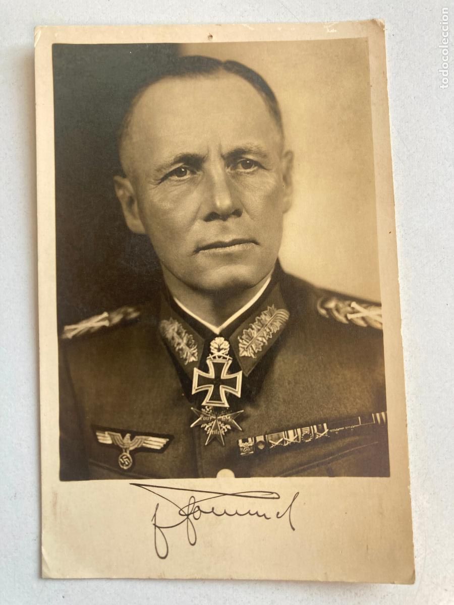 Militaria: Postal de propaganda del Mariscal Rommel. Original II Guerra Mundial.