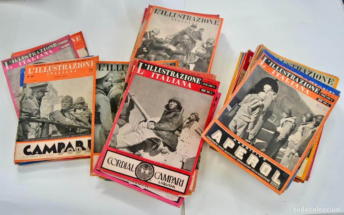 Militaria: Interesante Lote de 75 Revistas: &rdquo;L&acute;Illustrazione Italiana&rdquo; (Segunda Guerra Mundial). A&ntilde;os 1939-1942