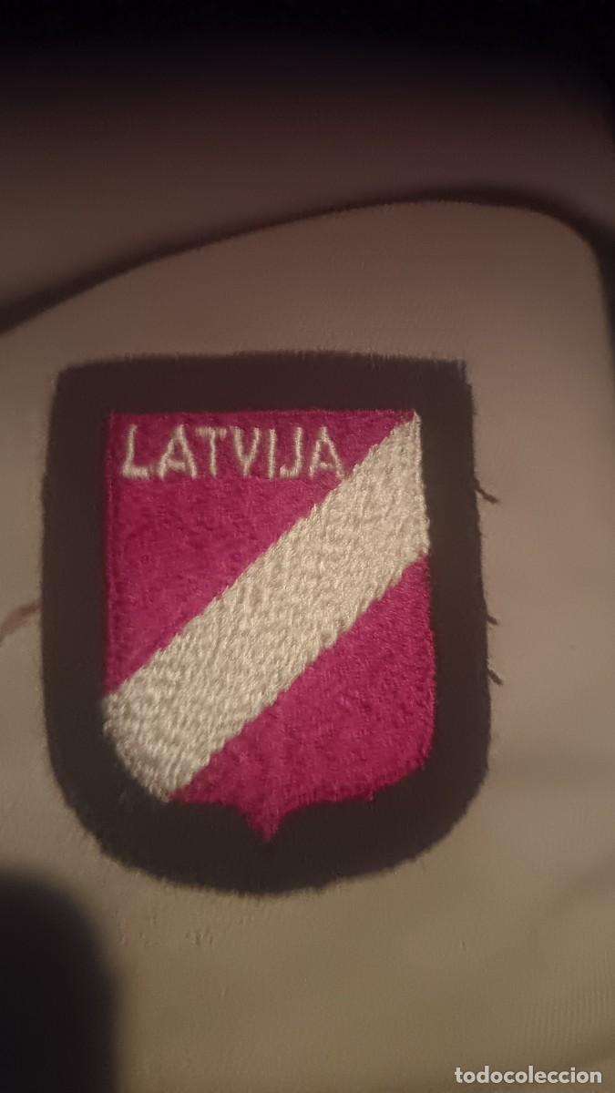Militaria: Escudo de brazo SS Letonia o Latvia